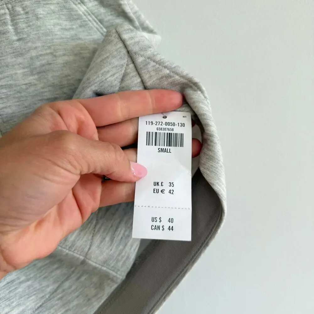 Abercrombie YPB Neo Knit Ultra Activewear Sweat Shorts Gray S NWT